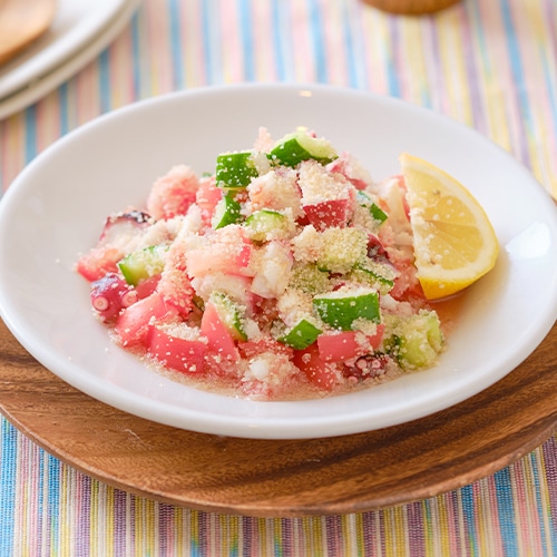 玄米米粉の笑笑(クスクス) たこのクスクスサラダ