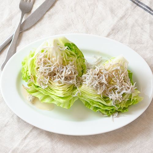 龍馬しらす レタスとしらすの熱々ごま油がけ