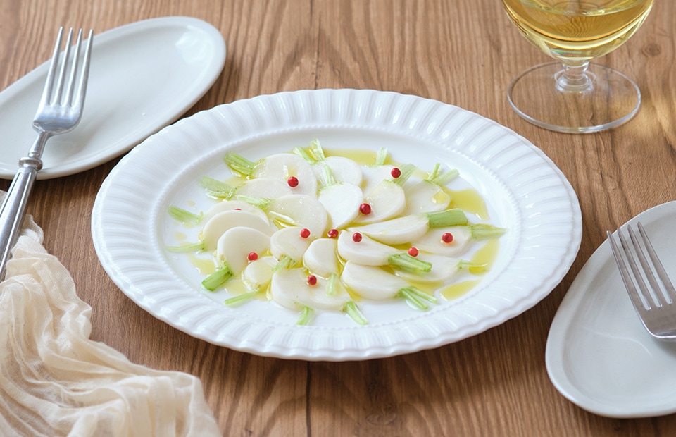 にじデパート 野菜の（かぶ）カルパッチョ 王冠の雫 ビーガン翡翠 