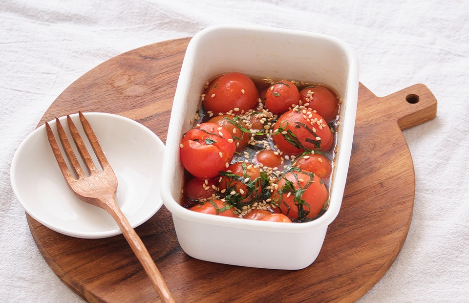 にじデパート 冷凍ミニトマトのおひたし  プレミオトマト 冷凍トマト