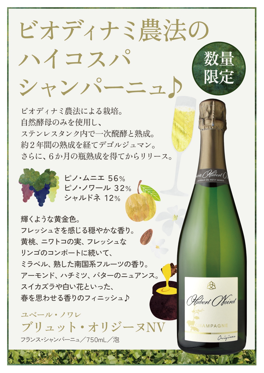 ユベール・ノワレ ブリュット・オリジーヌ NV | ワイン,色・味わいから