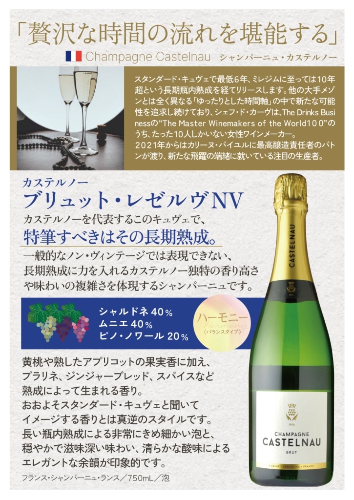 シャンパーニュ・カステルノーブリュット・レゼルヴ NV | すべての商品 