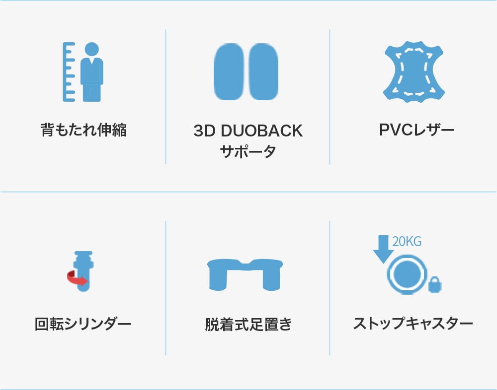 デュオバック（DUOBACK）milky MI-218SF 学習椅子として使えるキッズチェア 