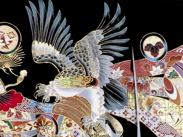 お宮参り　一つ身着物＋小物セット　男の子　正絹　からし色　鷹柄 お宮参り 一つ身着物＋小物セット 男の子 正絹 からし色 鷹柄 楽天市場】[