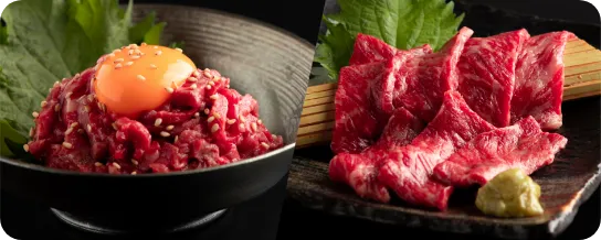 ユッケ＋牛刺しセット