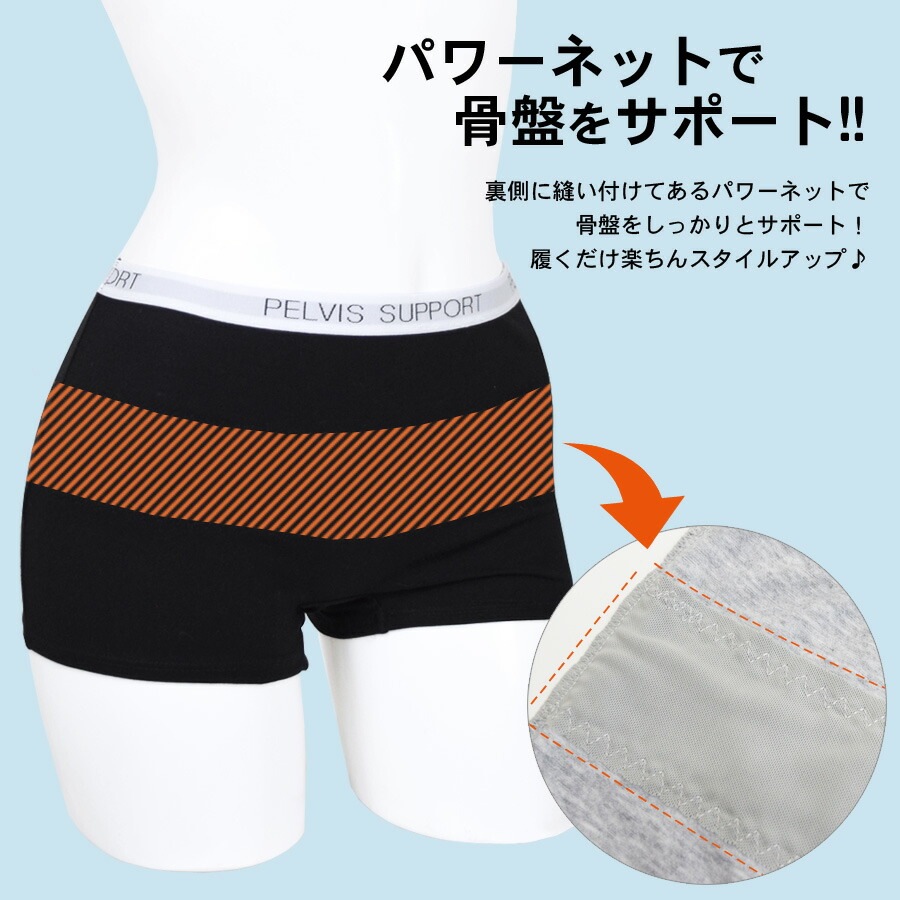 骨盤サポート 骨盤補正 ボクサーショーツ レディース 下着 インナー パンティ ガードル スポーツ 送料pt100 インナー ショーツ ナナミニッツ