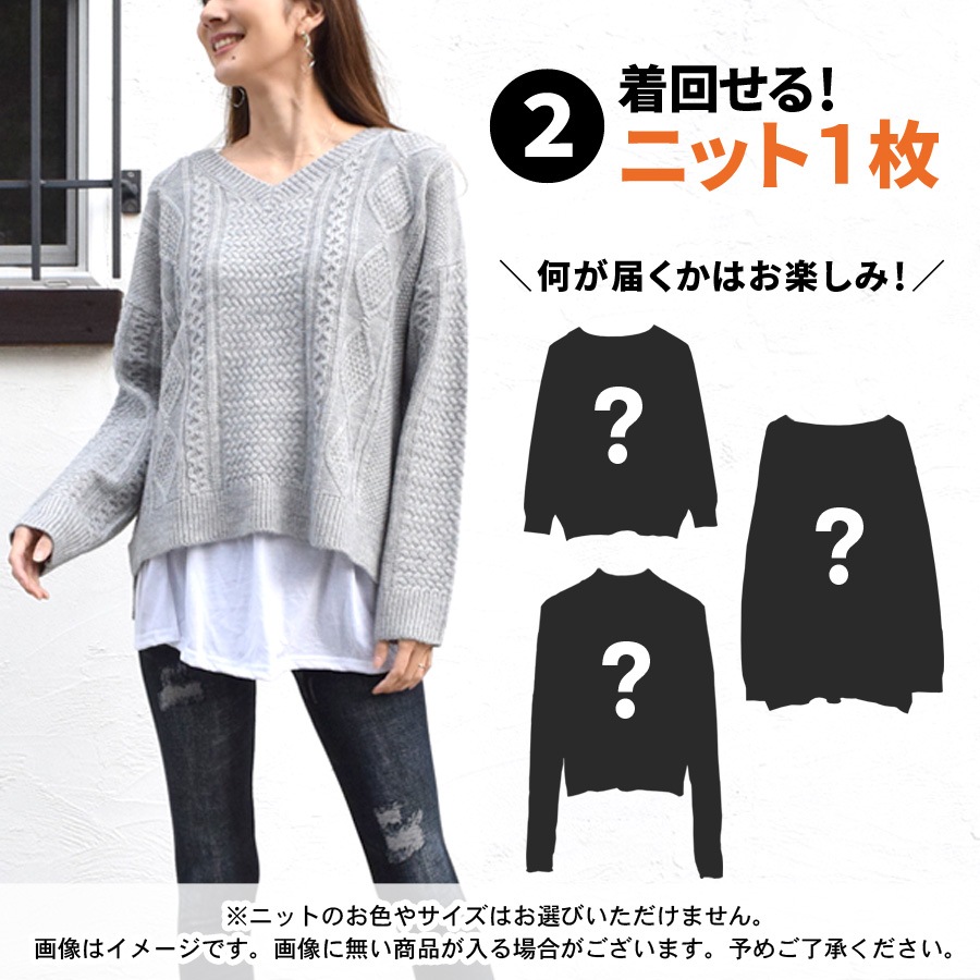 短納期セーター２枚福袋 ニット/セーター