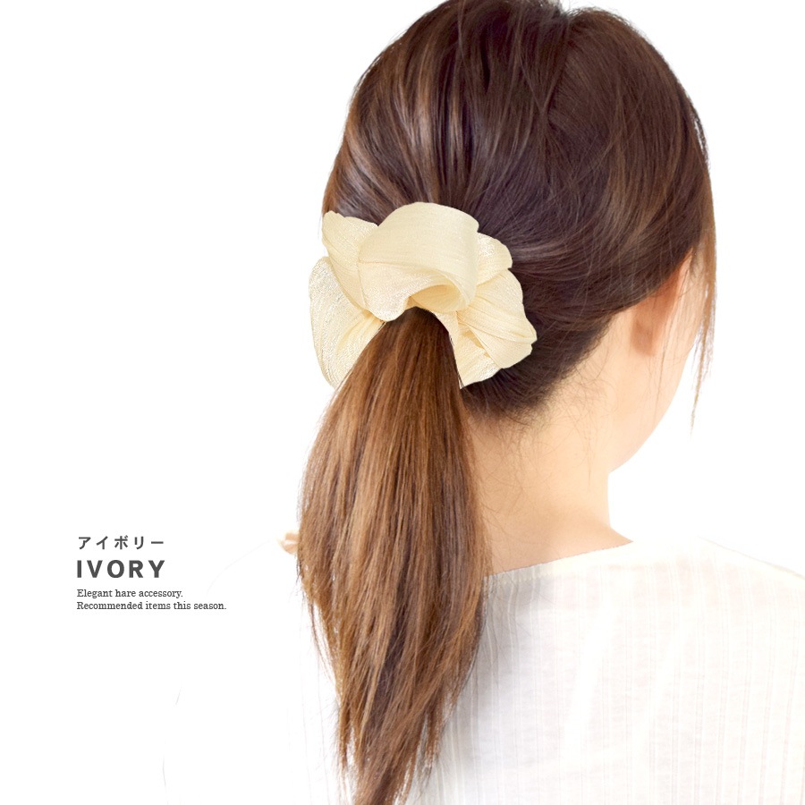 シュシュ ヘアゴム レディース ヘアアクセサリー アクセサリー 光沢