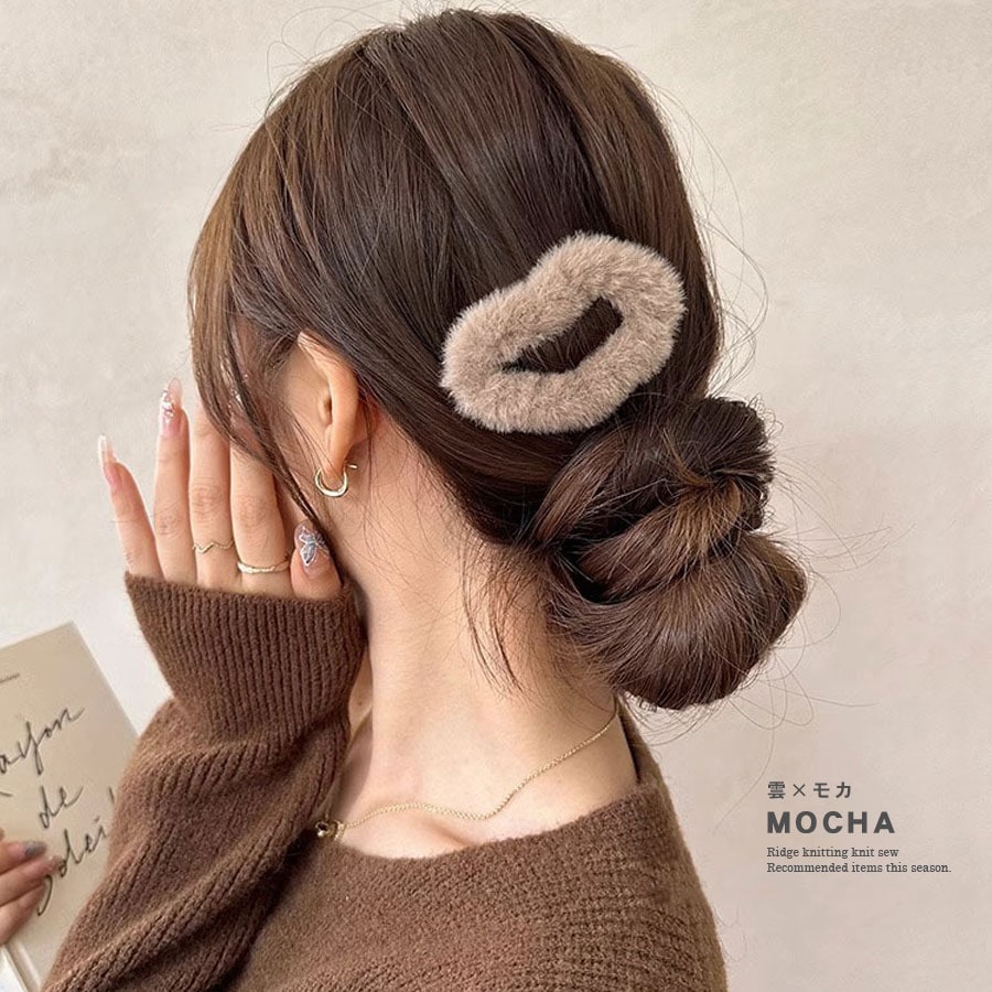 ヘアピン ファー パッチンピン ヘアクリップ おしゃれ 星 雲 もこもこ
