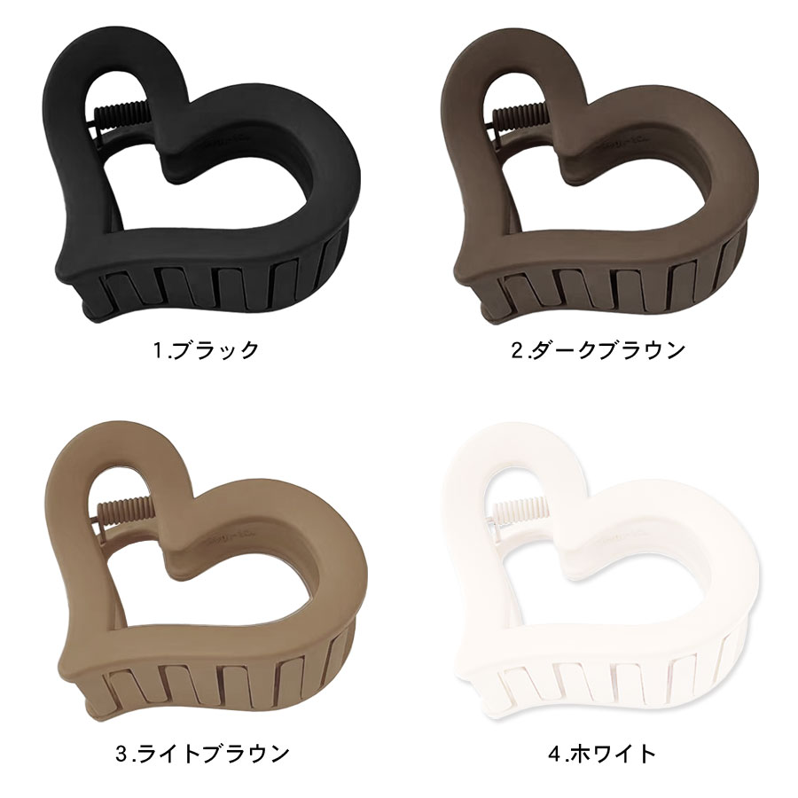 ハート ヘアクリップ バンスクリップ ハート型 レディース ヘア