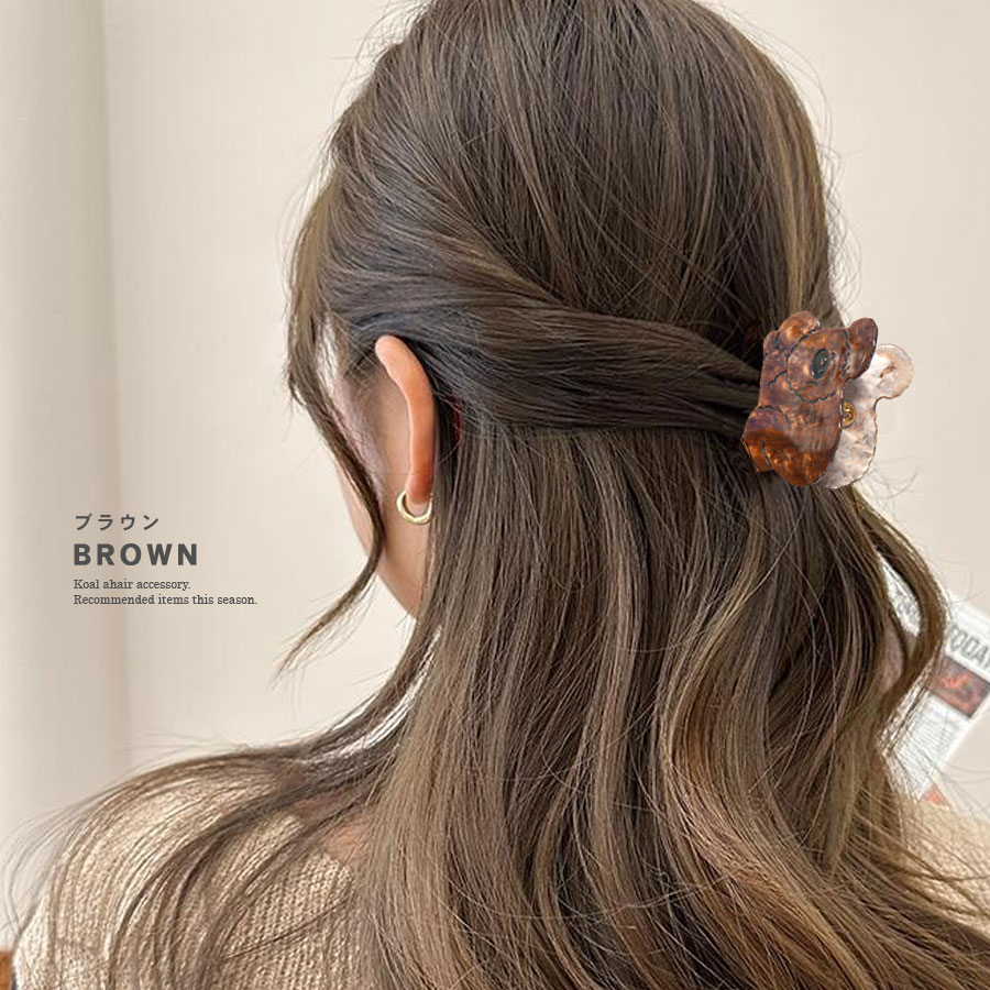 コアラ ヘアクリップ バンスクリップ 小さめサイズ ハーフアップ