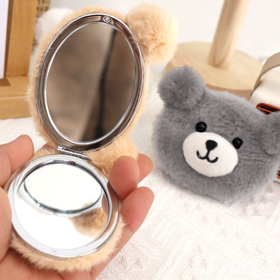 コアラ 手鏡 コンパクトミラー 鏡 拡大鏡 二面鏡 持ち歩き メイク直し