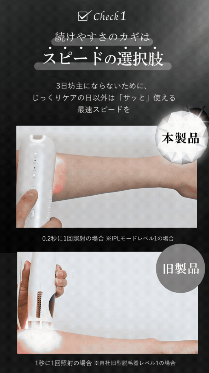 続けやすさのカギはスピードの選択肢