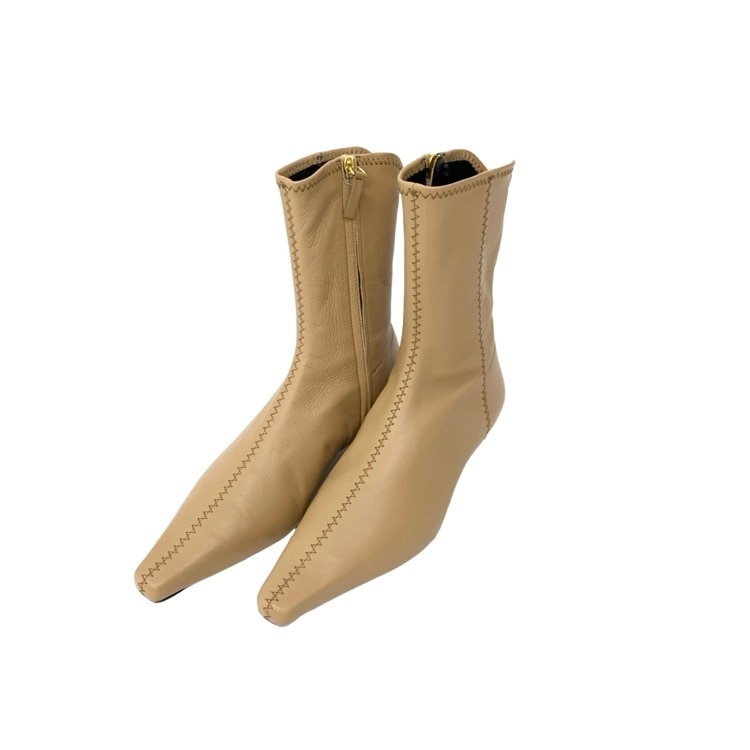 Mame Kurogouchi Smooth Leather Zip Style Boots