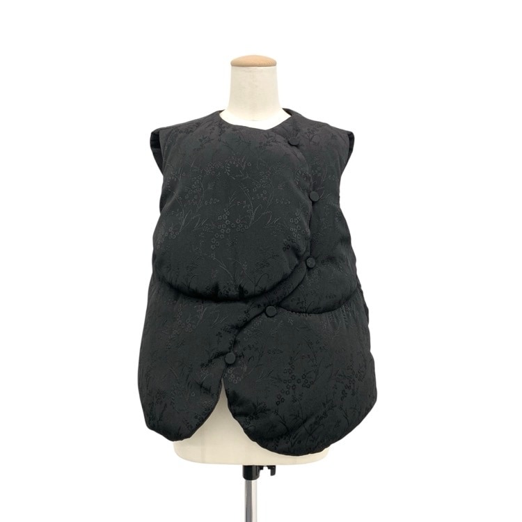 Mame Kurogouchi Floral Jacquard Rounded Down Vest