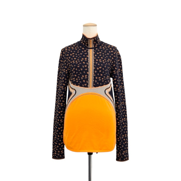 Mame Kurogouchi Floral Jacquard High Neck Knitted Top