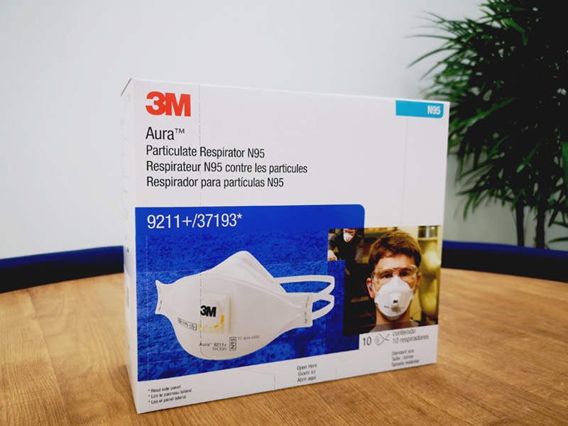 3M 3M/スリーエム 使い捨て式防塵マスク 9211+N95 防じん 作業 医療用 感染症対策 PM2.5 　1箱　10枚入り