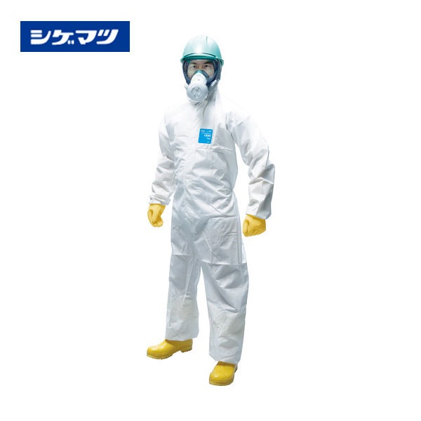 ■シゲマツ 全身化学防護服(使い捨て式) マイクロガード1500 XL (10着入)(78304)〔品番:MG1500XL〕【3090175:0】[店頭受取不可] シゲマツ 全身化学防護服(使イ捨テ式) マイクロガード1500 XL (10着入