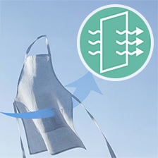 通気性エプロン