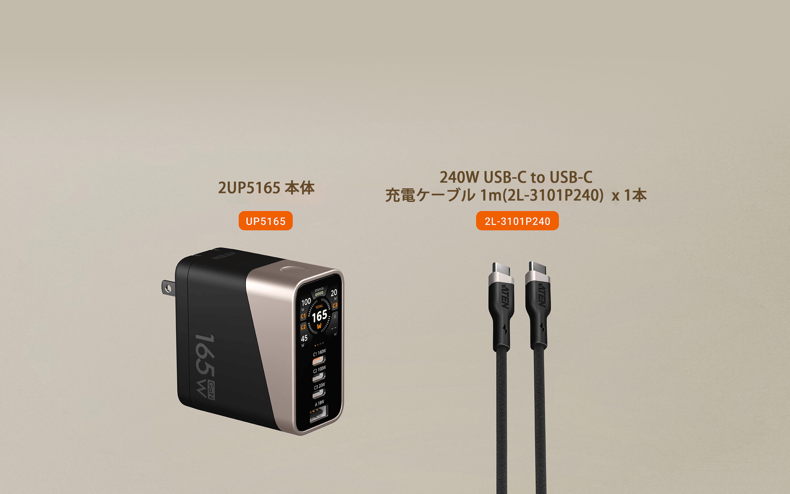 165W 4ポート PD3.1対応 折り畳み式電源プラグ スマートディスプレイ