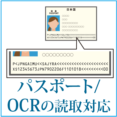 QRコードリーダーPDC-040はパスポート・ビザ・旅券書類などの読取にも対応