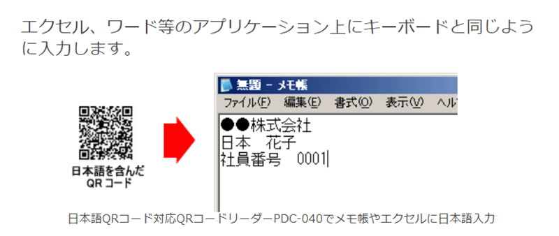 日本語QRコード対応