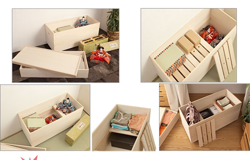 桐衣装箱スノコ 高さ61 キャスター付き 大川家具 日本製 国産 和タンス