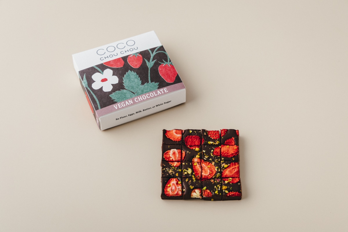 期間限定＞ストロベリー＆ピスタチオ ヴィーガン生チョコレート