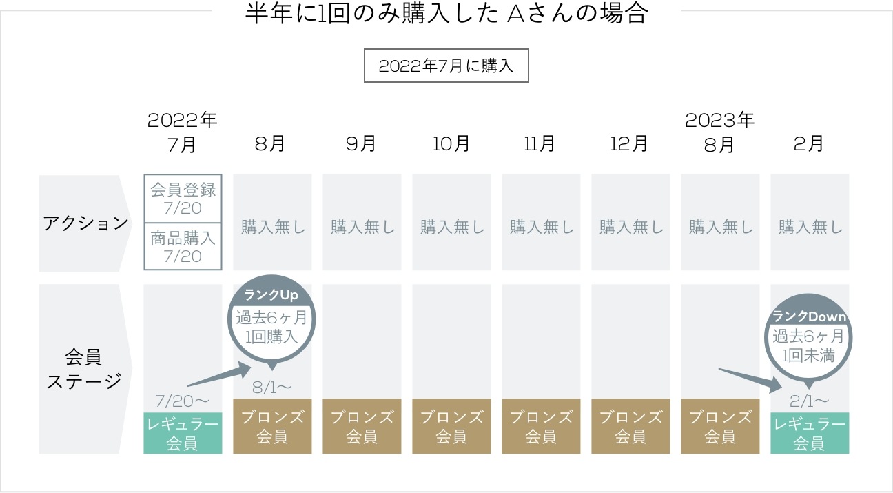 半年に1回のみ購入した Aさんの場合