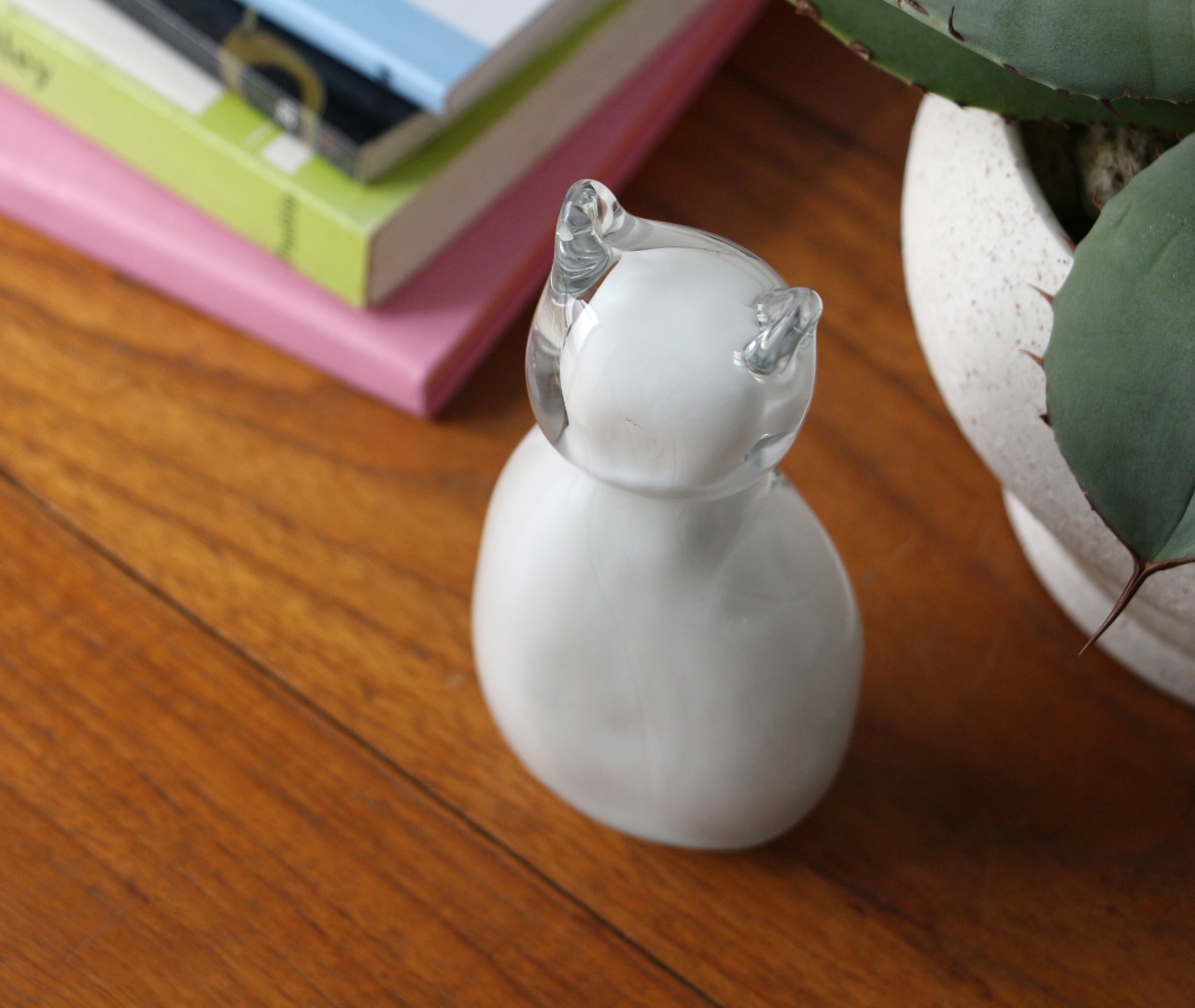 ビンテージNYBRO社製　猫のガラスオブジェ　おまけ付き ビンテージNYBRO社製 猫のガラスオブジェ おまけ付き