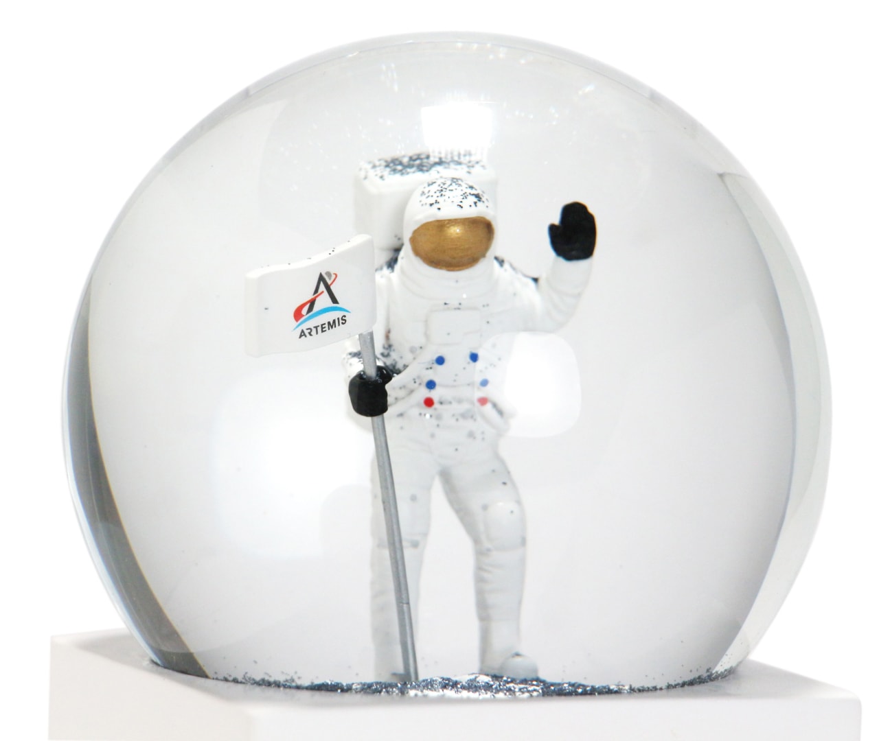 ナサ スノー グローブ | 月面の宇宙飛行士モチーフのスノードーム