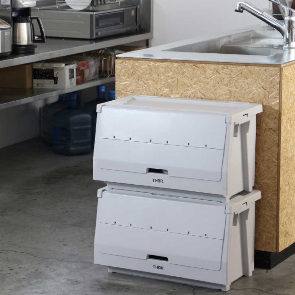 工具不要で組み立てOK。インテリアに馴染むTHORのスタッキングシェルフコンテナ