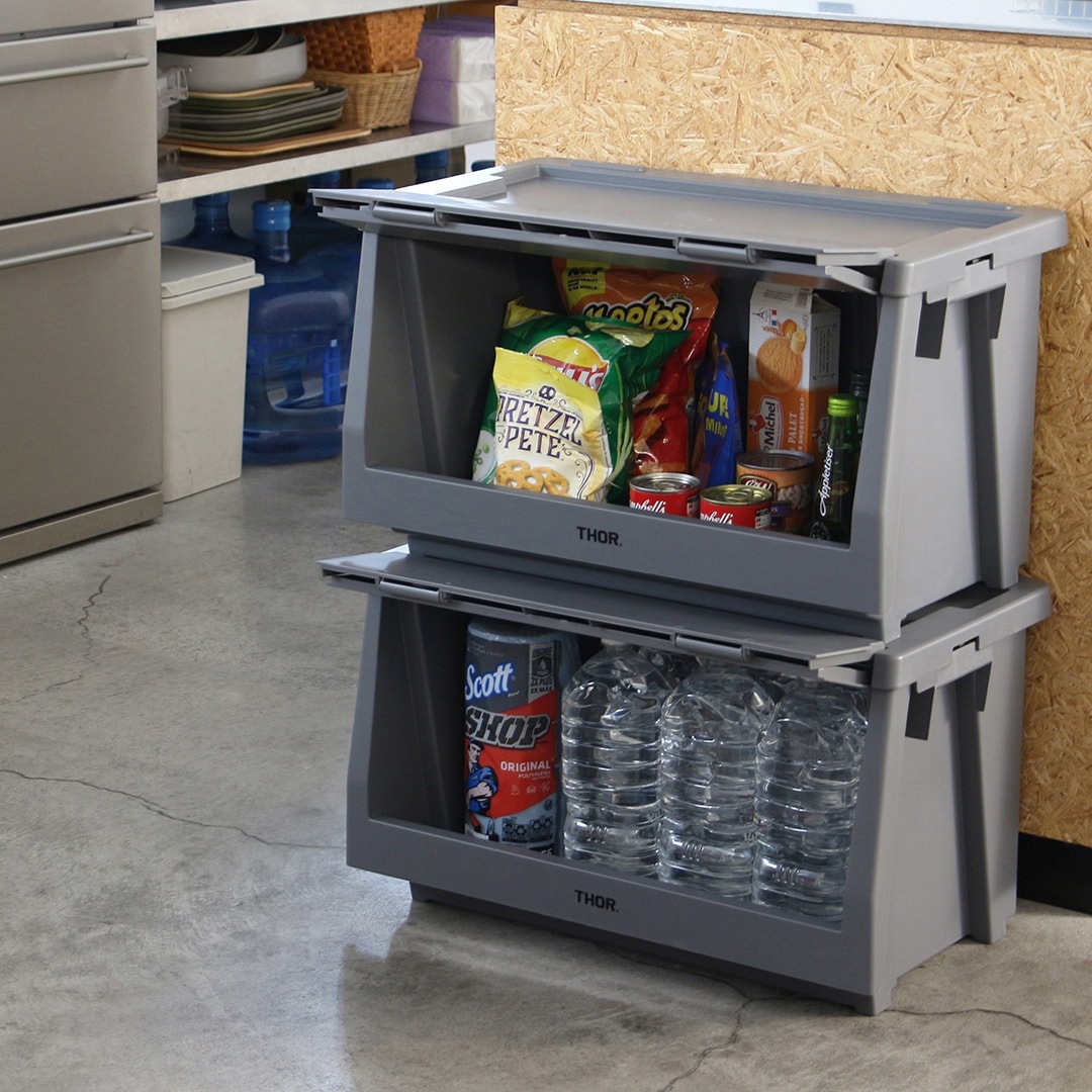 工具不要で組み立てOK。インテリアに馴染むTHORのスタッキングシェルフコンテナ