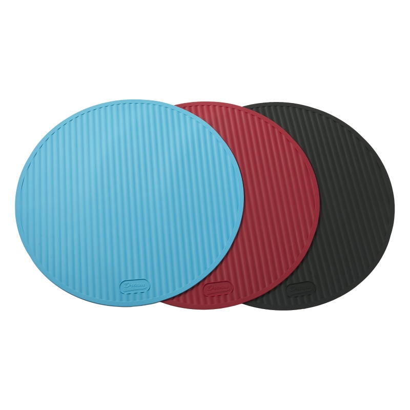 トリマ　シリコンマット 送料無料】カラーシリコンマット 丸型 ドリーム産業 テーブル用