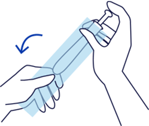 【1】個包装の袋から本体を取り出し、ストッパーを回しながら取り外します。