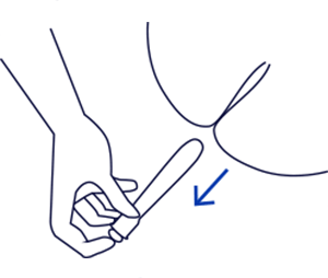 【4】本体を腟内からゆっくり引き抜きます。