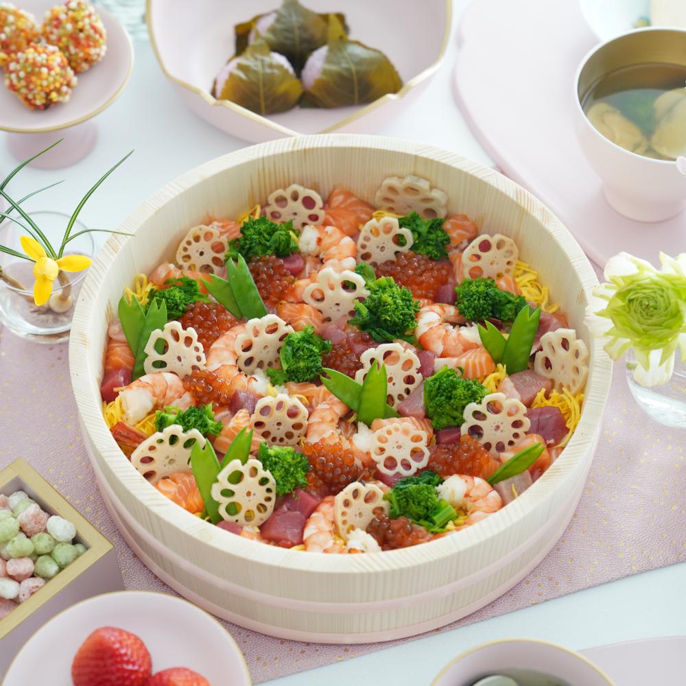 ちらし寿司のカラーコーディネート