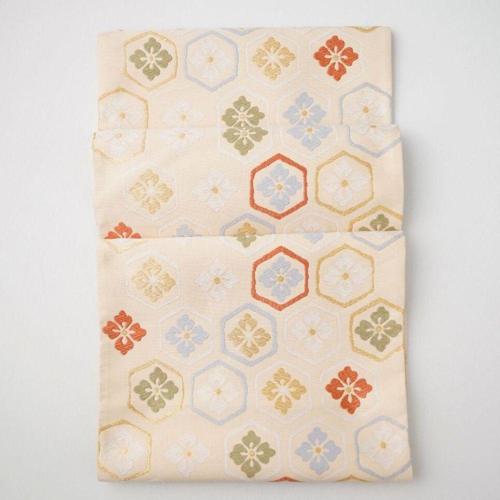 西陣織 亀甲花菱紋 テーブルランナーFOURGRACEオリジナル ｜ 四季折々