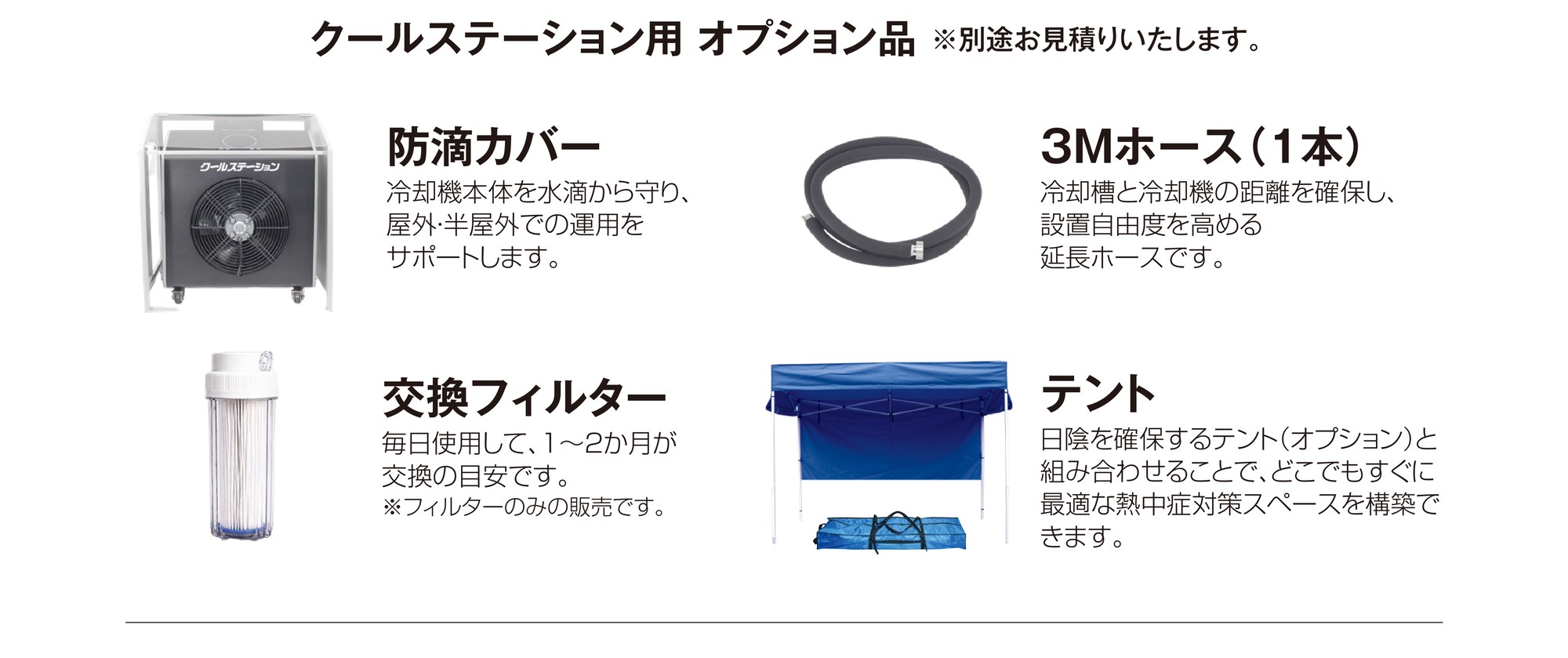 クールステーション オプションと展開イメージ