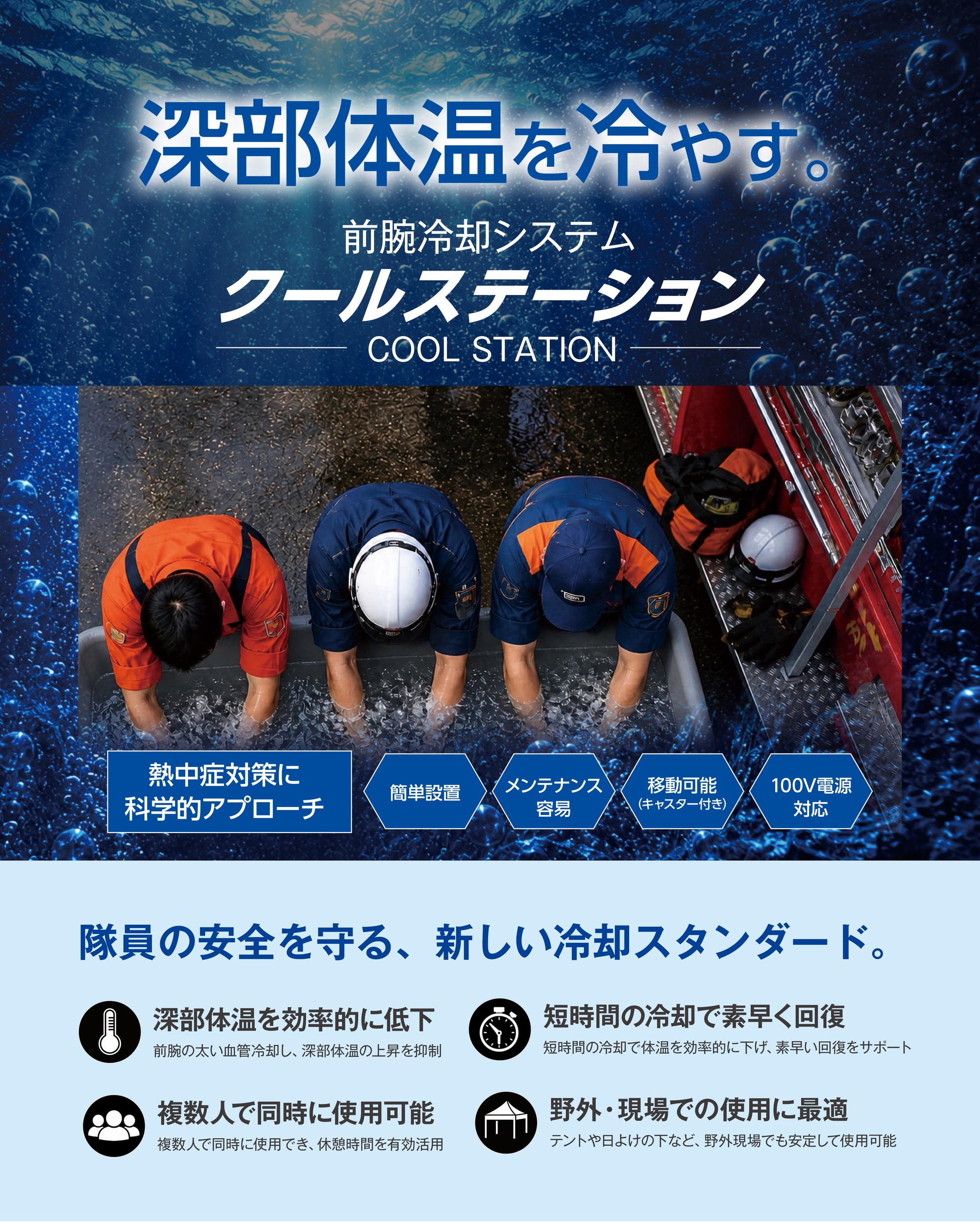 前腕冷却システム クールステーション