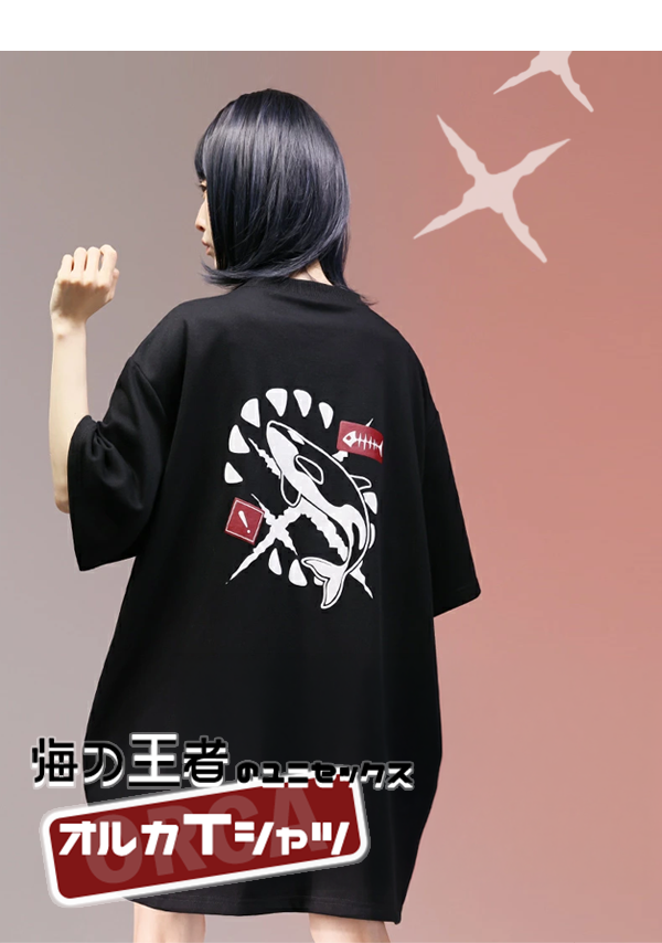 オルカTシャツはシャチ・オルカをイメージした個性的でユニセックスに着られるビッグTシャツ