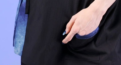 ボトムスにはもちろん、トップスにもポケット付の甚平