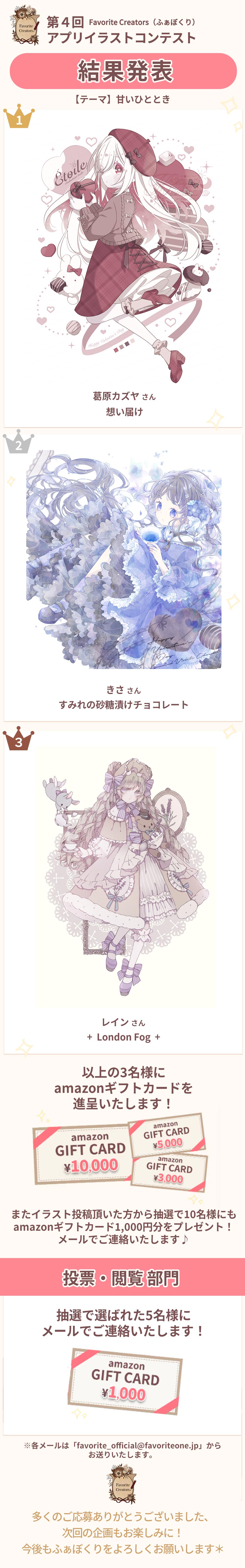 アプリイラストコンテスト結果発表はこちら