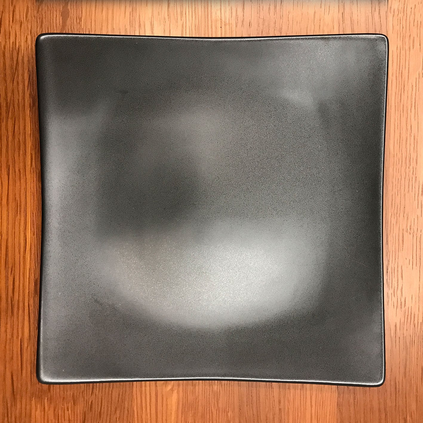 トローノ　正角皿　黒マット　２５　× 6枚