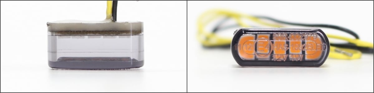 マイクロライン LEDウインカー スモークレンズ 刻印と構造