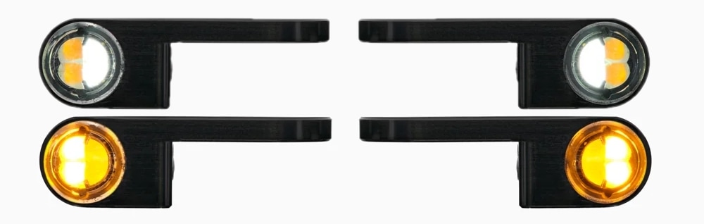 ハーレーのフロント用mo.blaze tens4｜ポジションライトとウインカーが点灯・点滅