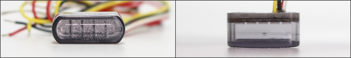 マイクロライン 3in1 LEDテールライト スモークレンズ 刻印と構造