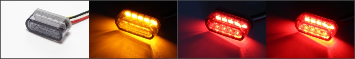 マイクロライン 3in1 LEDテールライト スモークレンズ 点灯イメージ