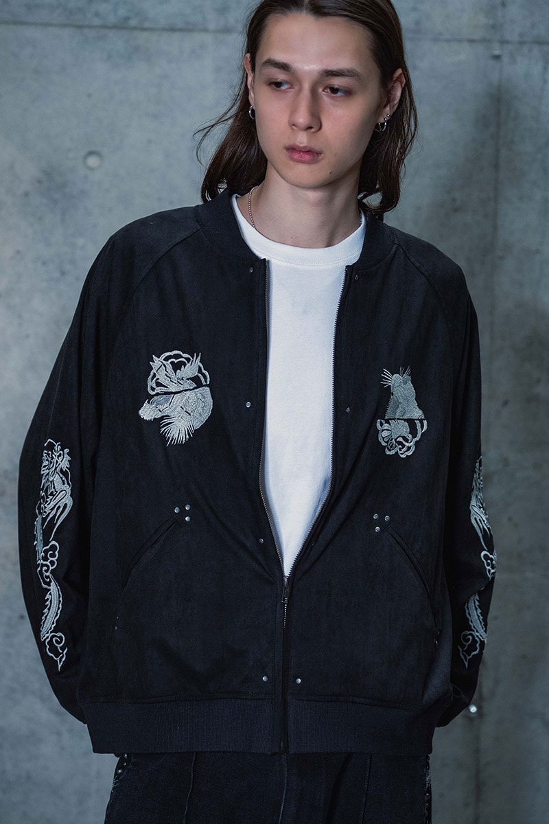 HIGH_GATE ハイゲート　スカジャン　 S-Mサイズ 黒 中古・古着通販】HIGH-GATE (ハイゲート) オーバーサイズ 刺繍