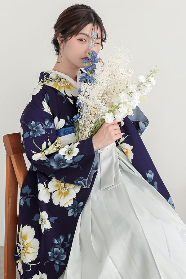 G1048 ネイビー セキチク 大学生袴